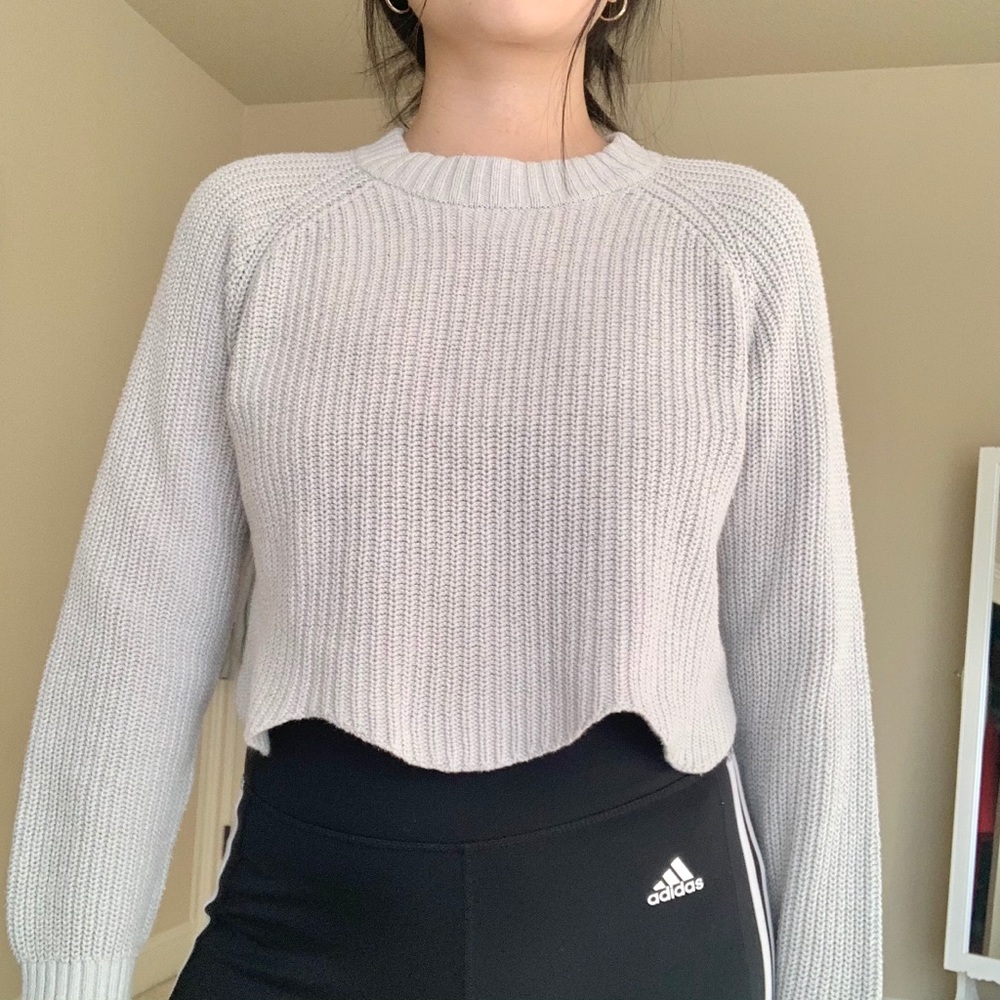 🛍Grey Scallop Sweater
